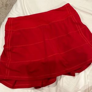 Lululemon Tall Pace Rival Dark Red Skirt Size 4